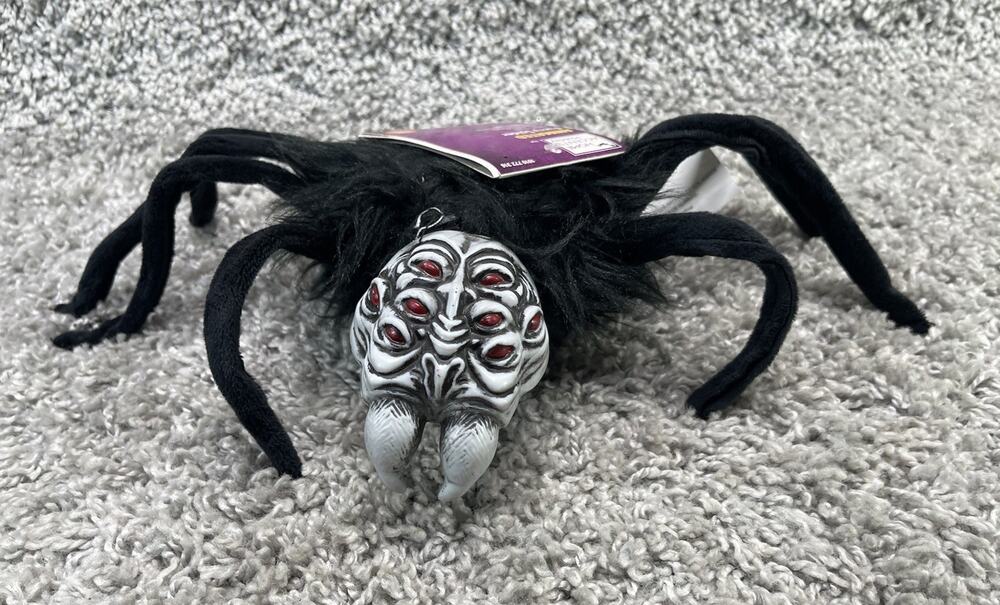 Rare Gemmy Animated Pet Furry Spider Roaming Halloween Animatronic Prop 10"